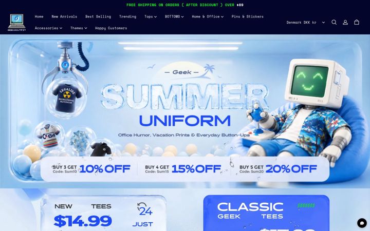 Screenshot of geeksoutfit.com