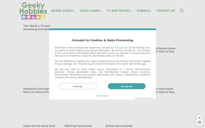 Screenshot of geekyhobbies.com