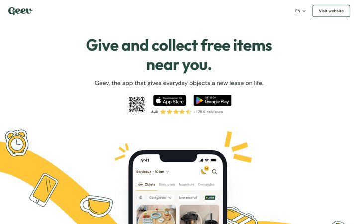 Screenshot of geev.com