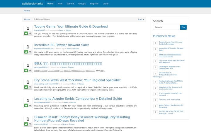 Screenshot of geilebookmarks.com