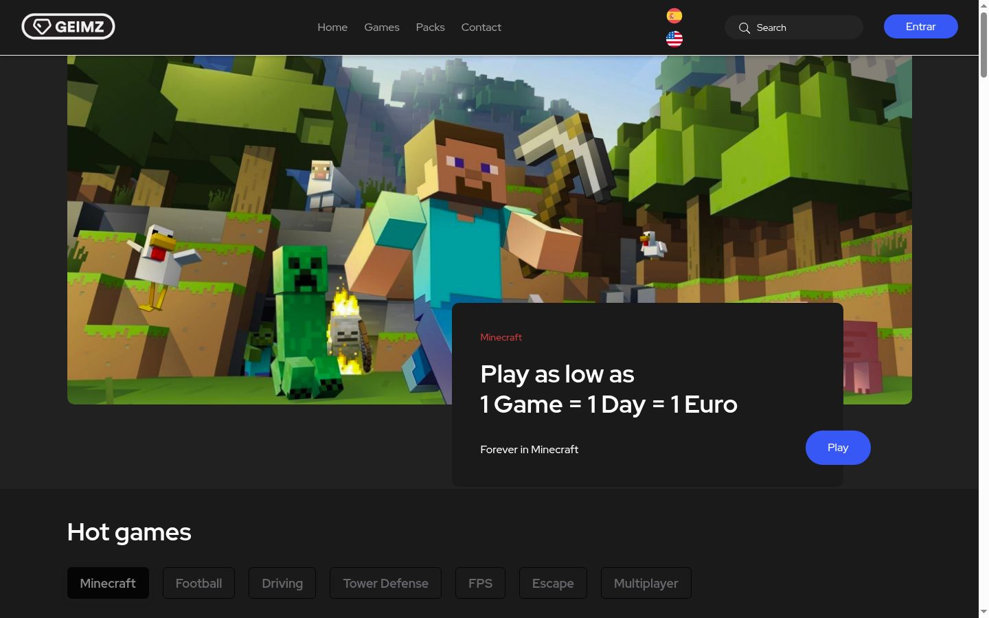 Captura de pantalla del banner de consentimiento mostrado antes de cualquier interacción
