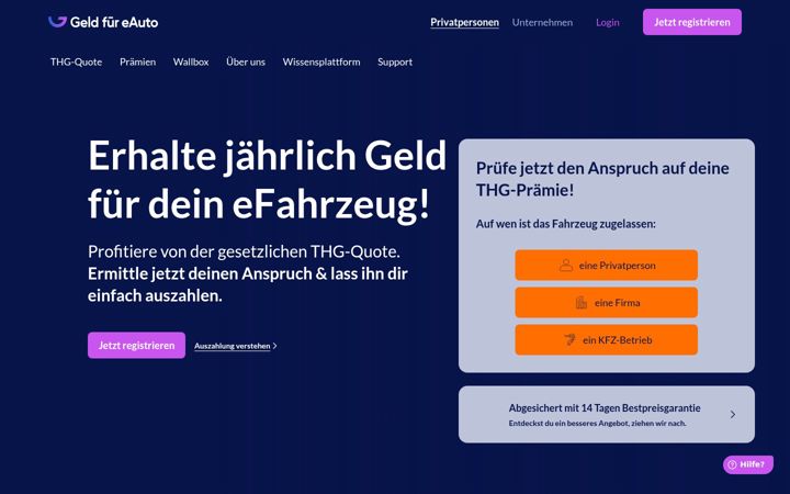 Screenshot of geld-fuer-eauto.de