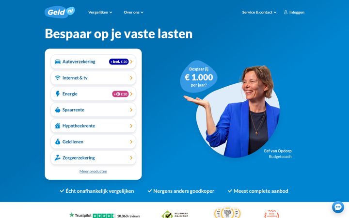 Screenshot of geld.nl