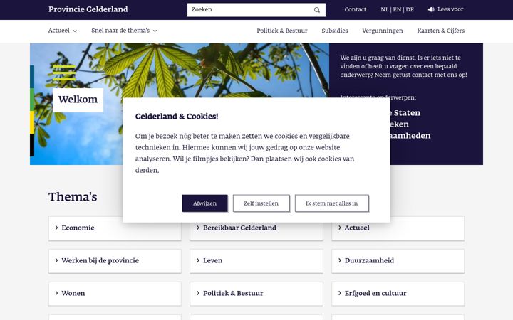 Screenshot of gelderland.nl