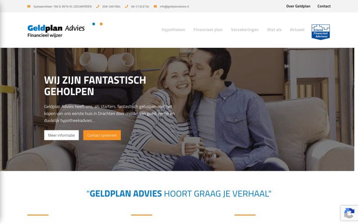 Screenshot of geldplanadvies.nl