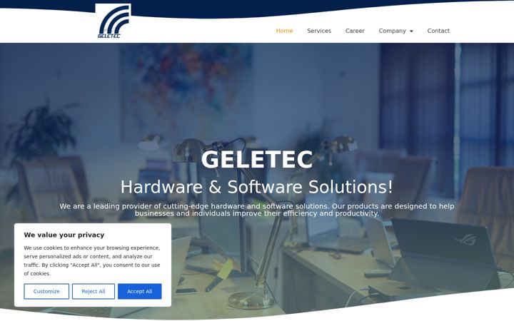Screenshot of geletec.de