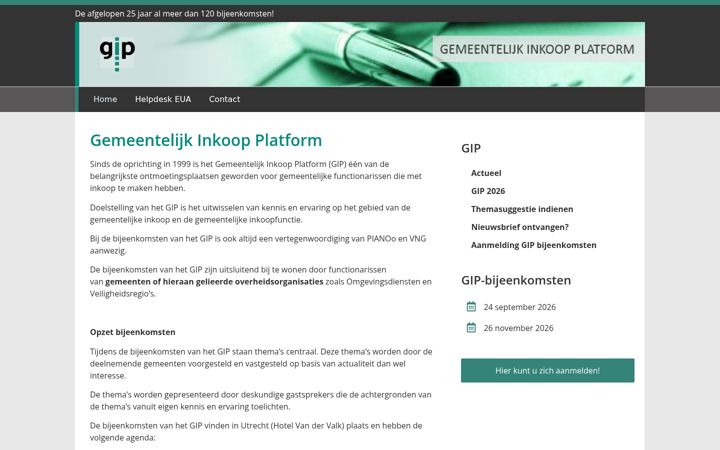 Capture d'écran de gemeentelijkinkoopplatform.nl