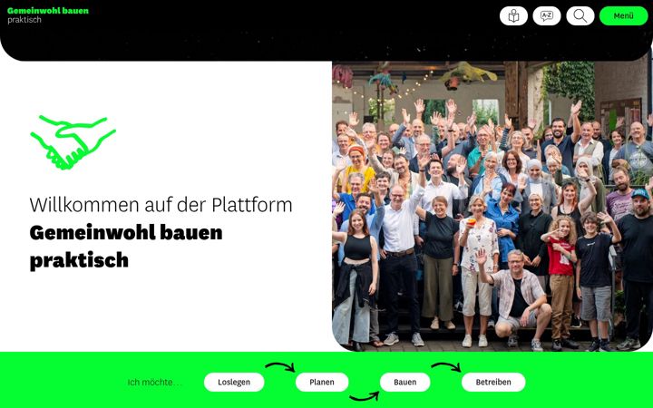 Skärmbild av gemeinwohl-bauen-praktisch.de