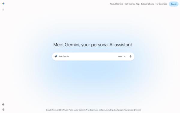 Screenshot of gemini.google