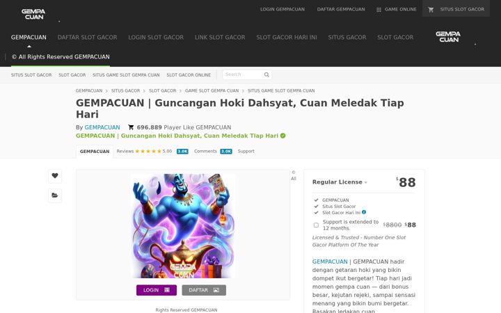 Screenshot van gempacuan.com