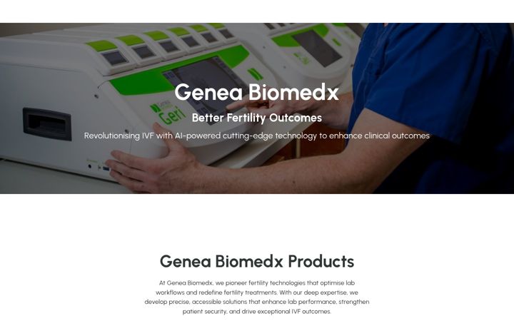 Capture d'écran de geneabiomedx.com