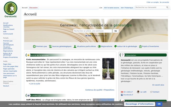 Screenshot of geneawiki.com