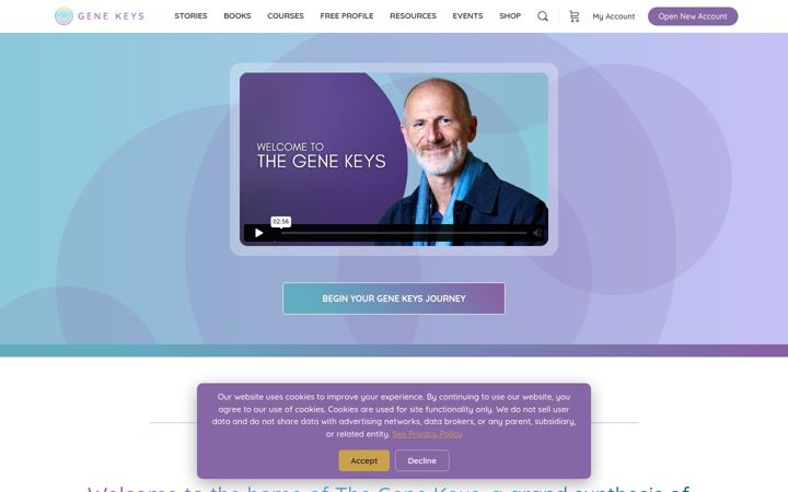 Screenshot of genekeys.com