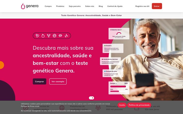 Screenshot of genera.com.br
