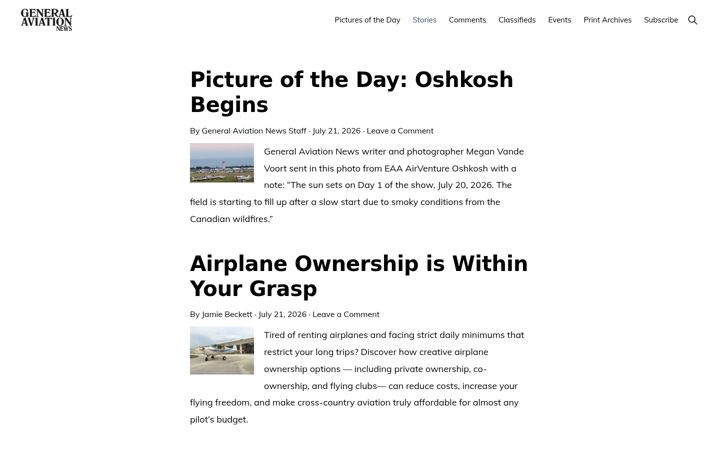 Ekraanipilt saidist generalaviationnews.com