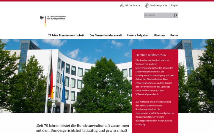 Screenshot of generalbundesanwalt.de