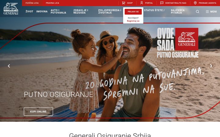 Screenshot of generali.rs