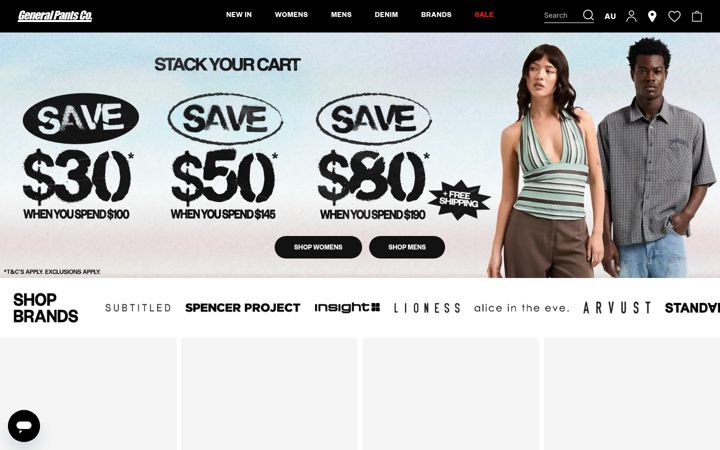 Screenshot di generalpants.com