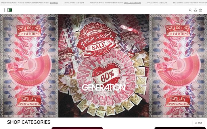 Screenshot of generation.com.pk