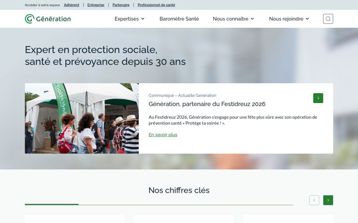 Screenshot of generation.fr