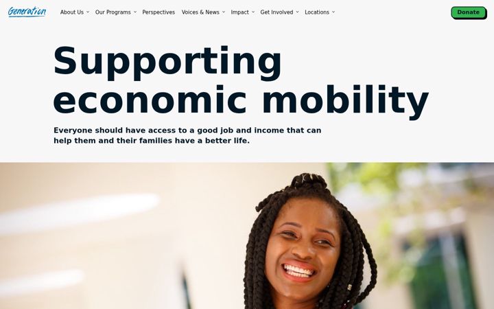 Screenshot of generation.org