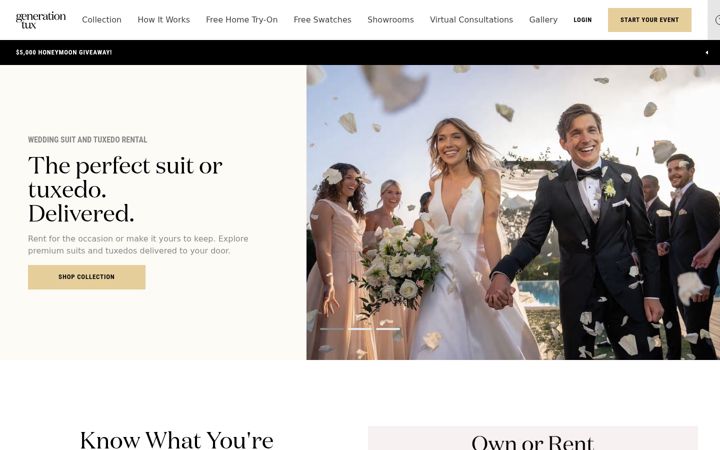 Screenshot of generationtux.com