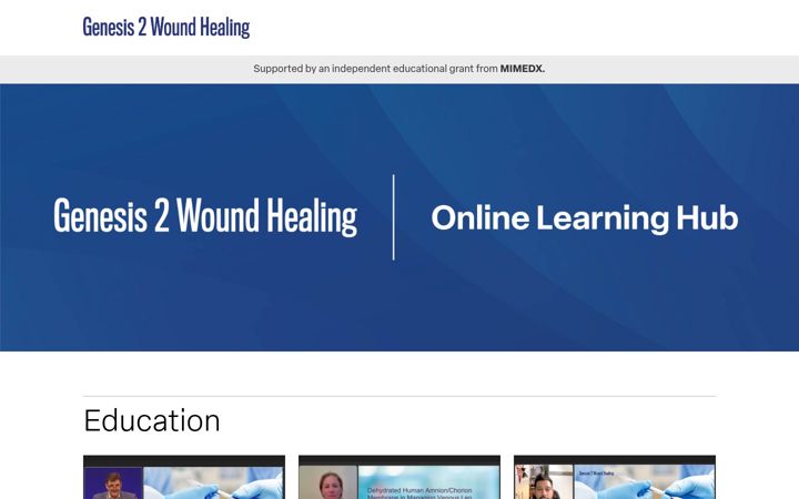 Screenshot of genesis2woundhealing.com