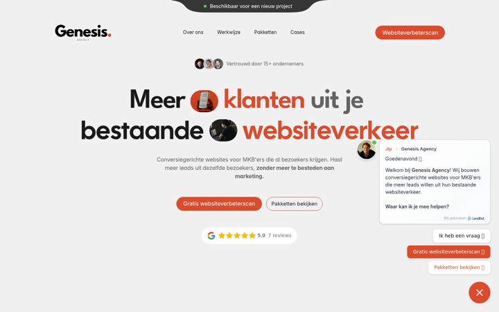 Екранна снимка на genesisagency.nl