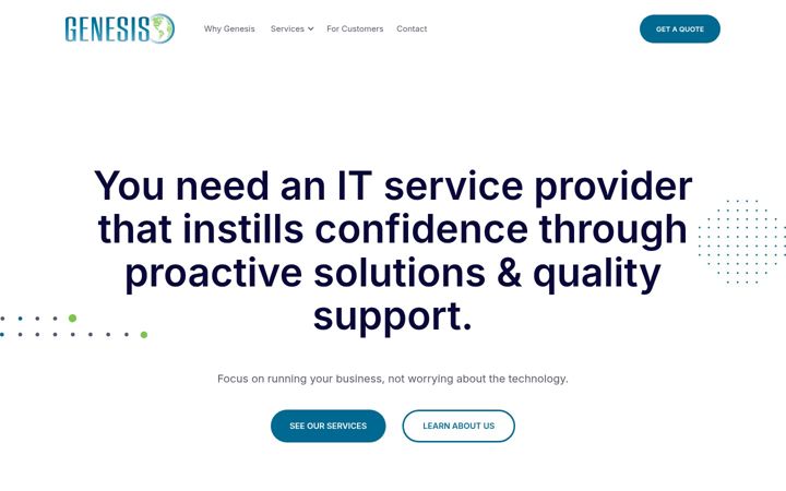 Screenshot of genesiscomputers.com