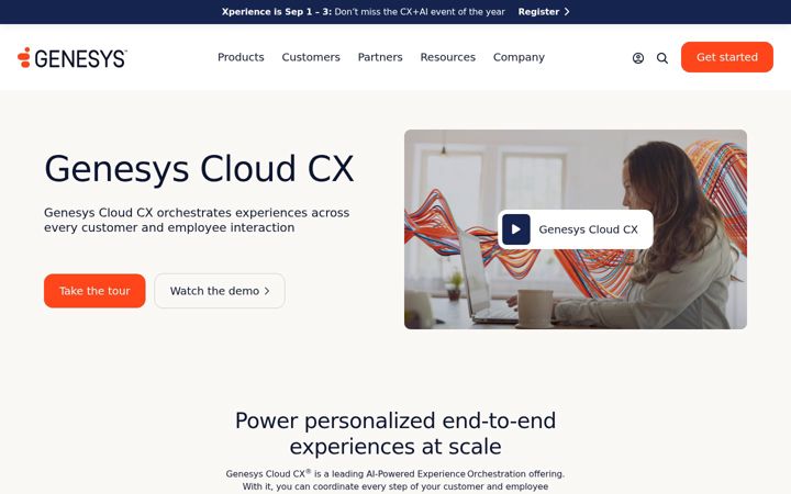 Screenshot of genesys.cloud