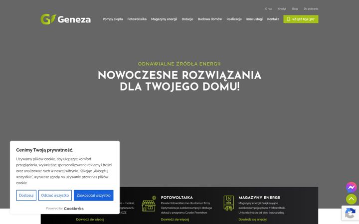 Screenshot ta' geneza.biz