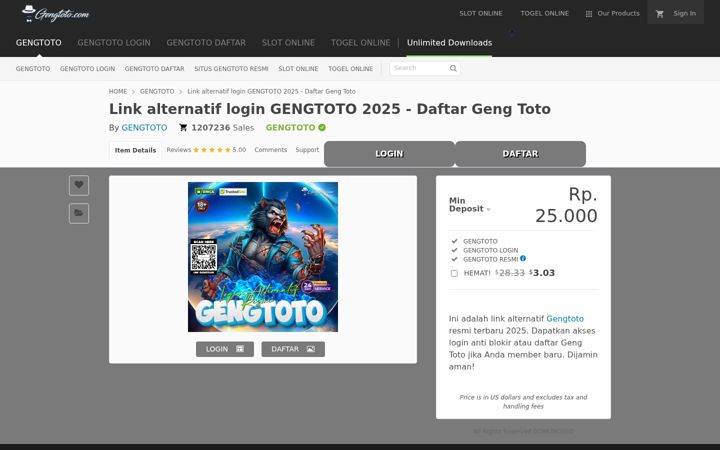 Screenshot von gengtoto025.eu.com
