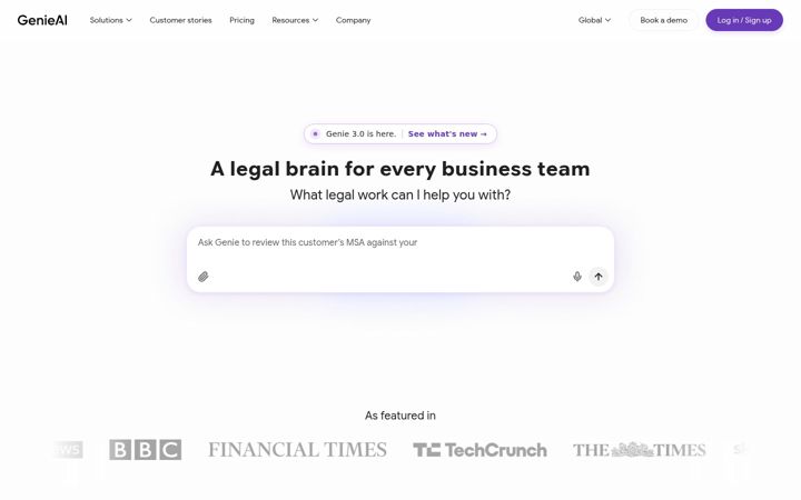 Screenshot of genieai.co