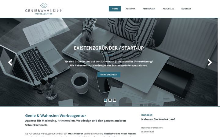 Ekraanipilt saidist geniewahnsinn.de