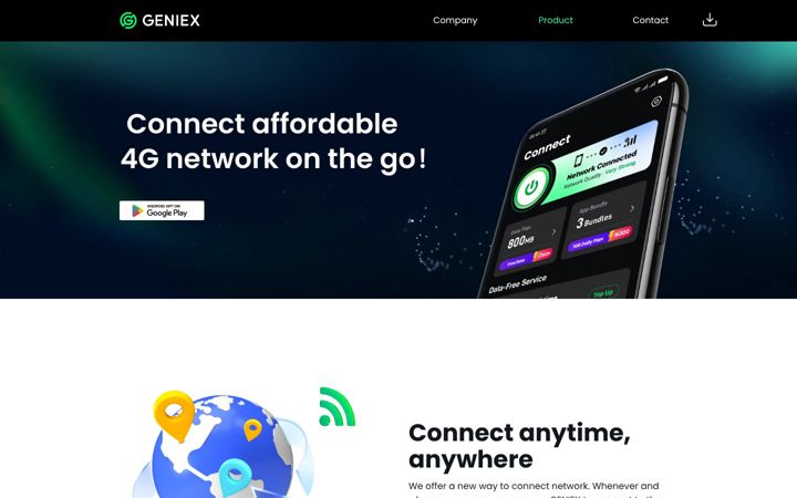 Captura de pantalla de geniex.com