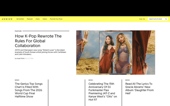 Screenshot di genius.it