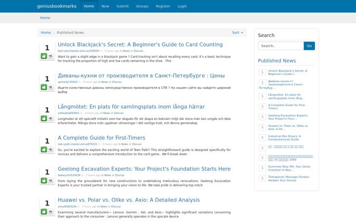 Screenshot of geniusbookmarks.com