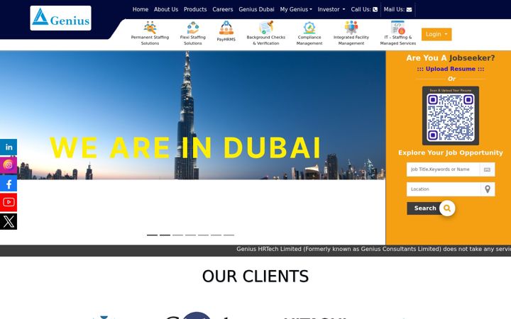 Screenshot of geniusconsultant.com