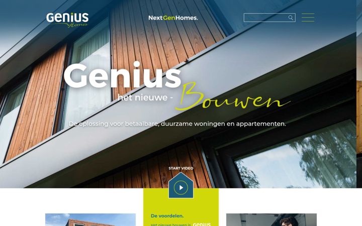 Captură de ecran a geniushomes.nl