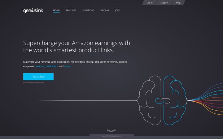 Screenshot ta' geniuslink.com