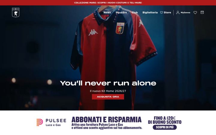 Screenshot of genoacfc.it