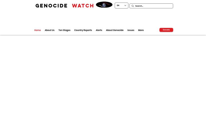Screenshot of genocidewatch.com