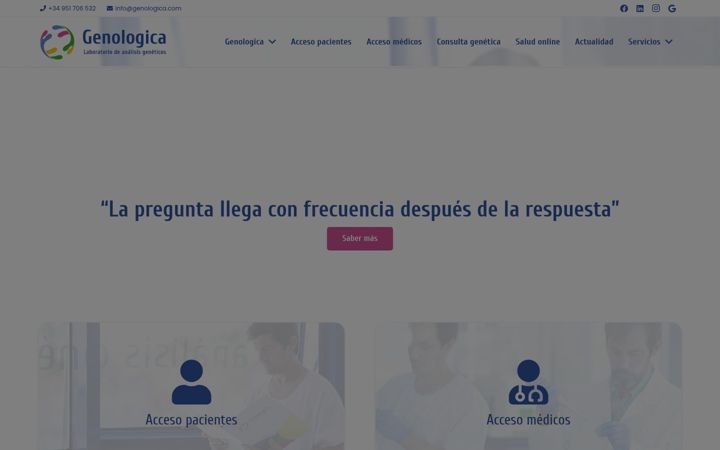 Ekraanipilt saidist genologica.com