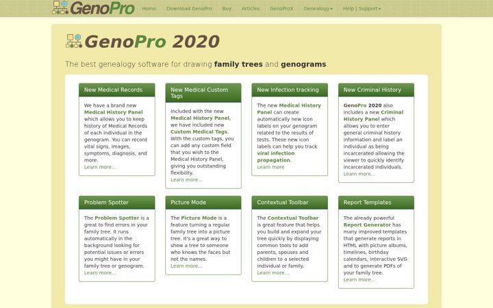 Screenshot of genopro.com