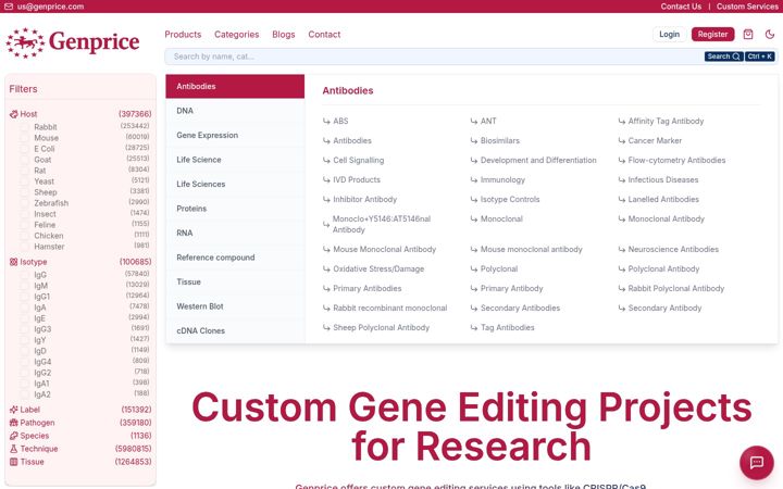 Screenshot of genprice.com