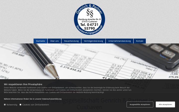 Posnetek zaslona genrich-partner.de