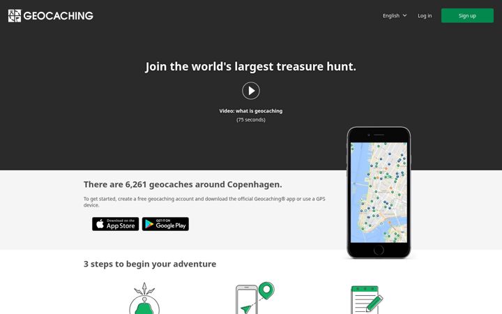 Zrzut ekranu geocaching.com