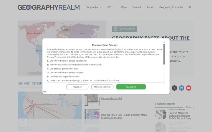 Screenshot of geographyrealm.com