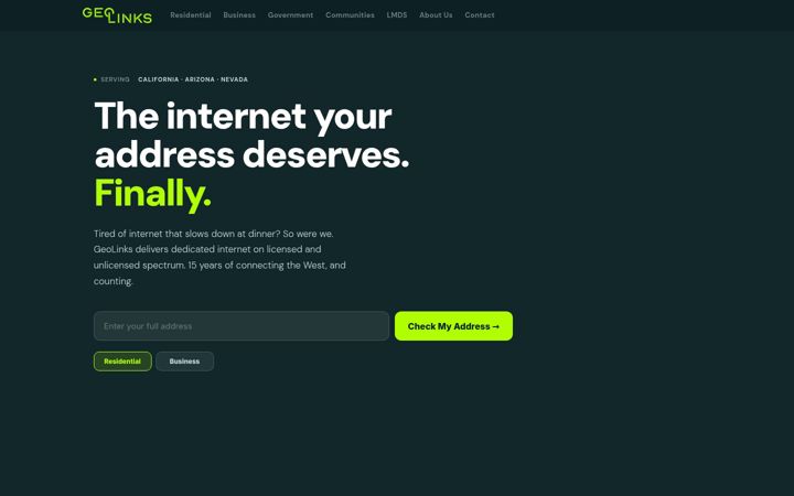 Screenshot of geolinks.com