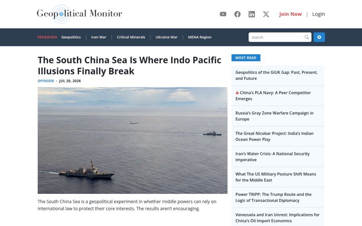 Screenshot of geopoliticalmonitor.com